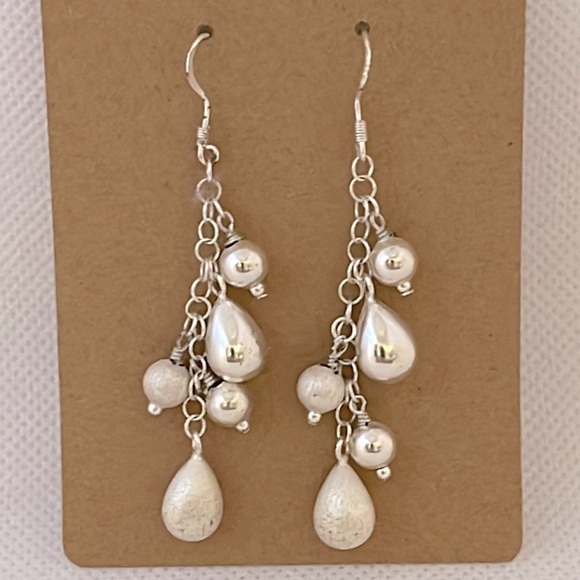 Sterling Silver Teardrop Chandelier Earrings - NWT - Picture 1 of 4